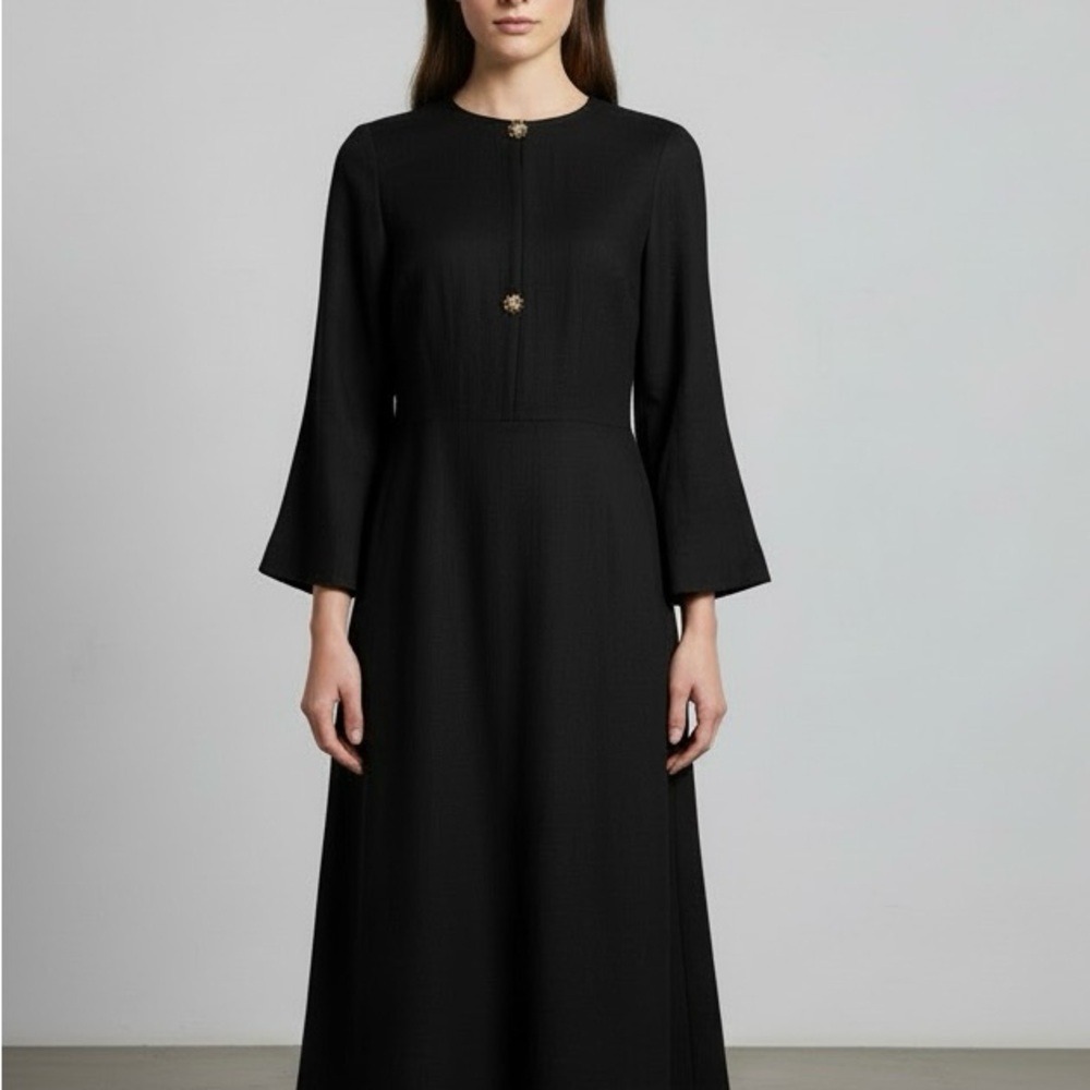 H&M Black Long Sleeve Dress